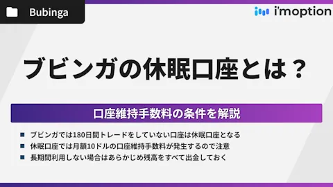 ブビンガの休眠口座とは？口座維持手数料の条件を解説！